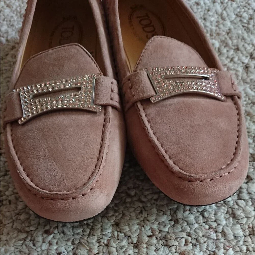 Tod's Lane With Vamp in Strass Crystal Low Heel size 8.5